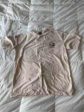 Men's Beige Short-Sleeve Graphic Tee